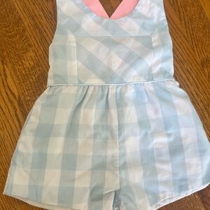 The Beaufort Bonnet Company Pastel Plaid Romper